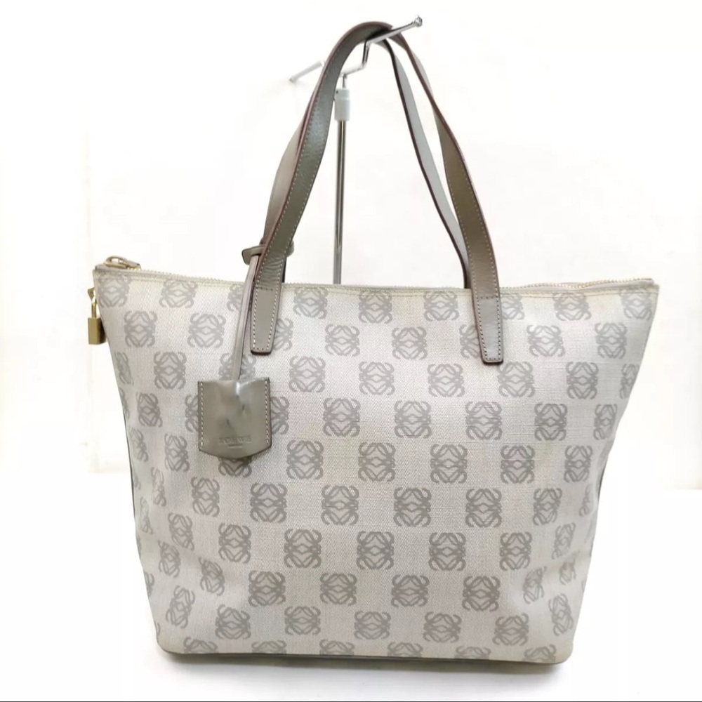 Loewe Printed Anagram Tote Bag Grey